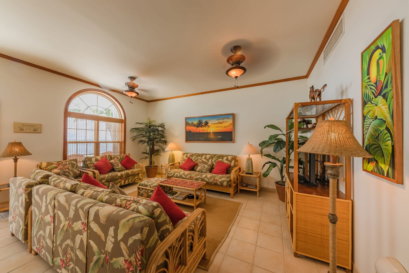 Tropical Living room at Tara Del Sol Beach Resort in San Pedro, Ambergris Caye, Belize